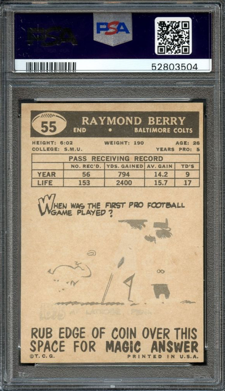 1959 Topps #55 Raymond Berry PSA 9