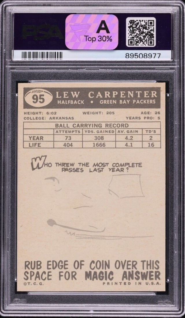 1959 Topps #95 Lew Carpenter PSA GEM MINT 10