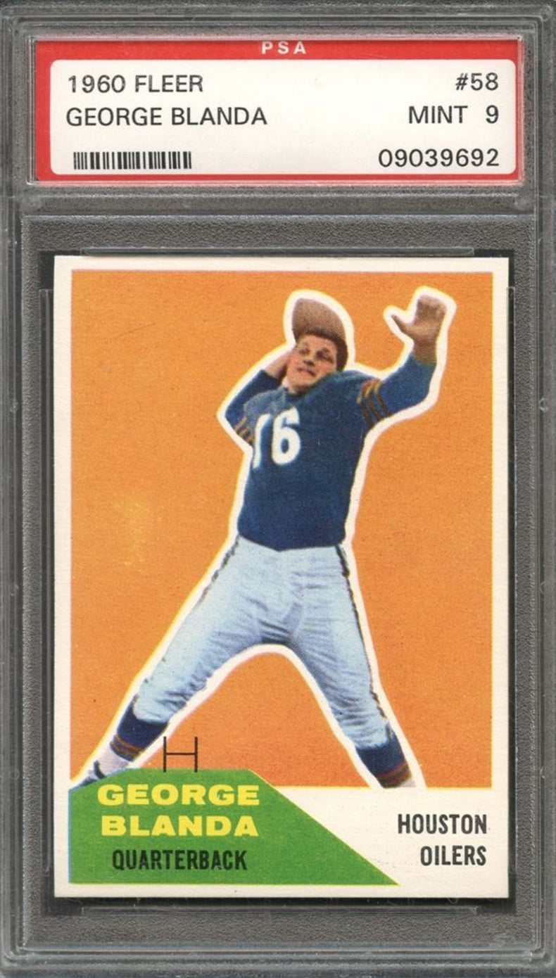 1960 Fleer #58 George Blanda PSA MINT 9