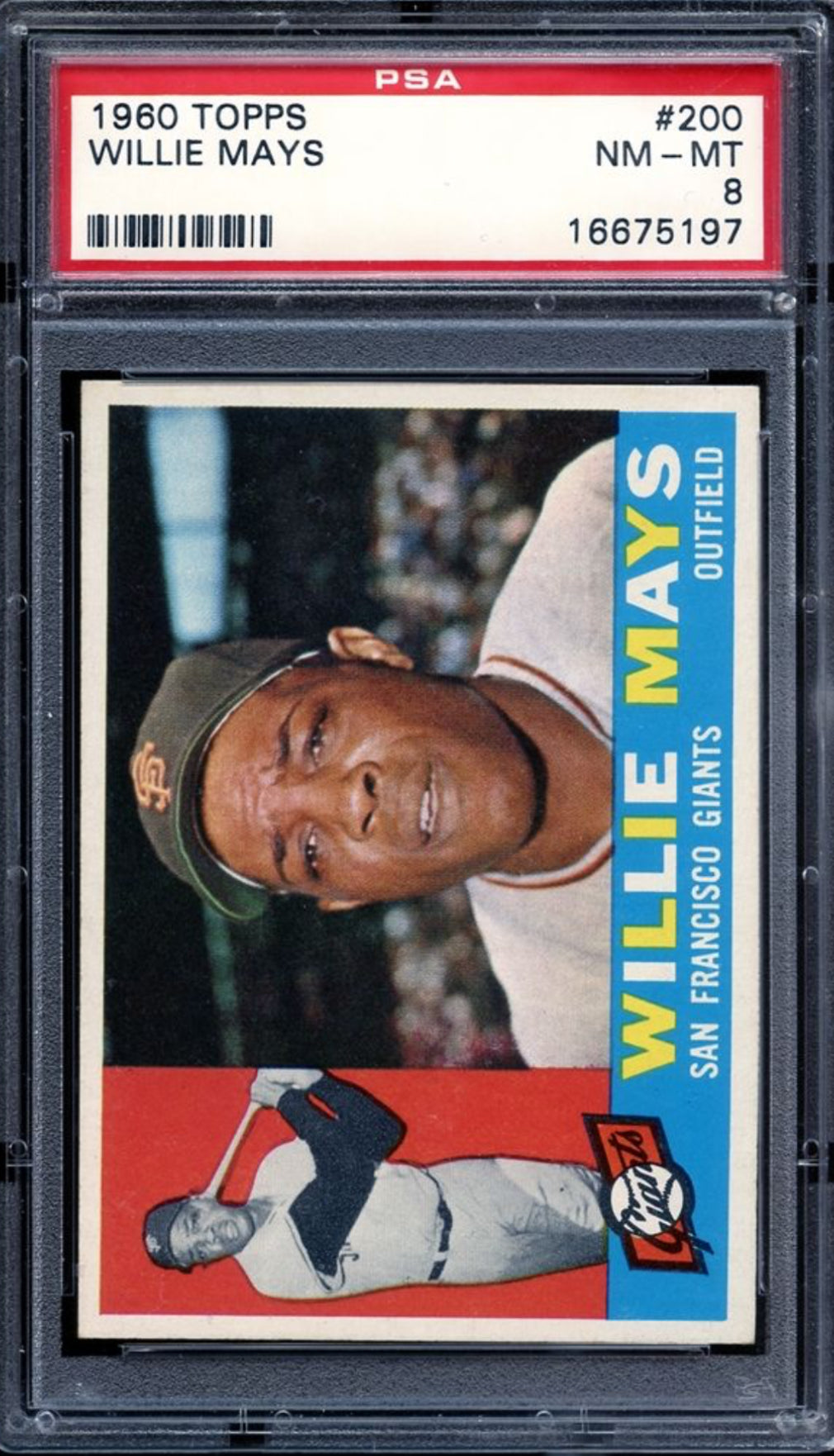 1960 Topps #200 Willie Mays PSA 8