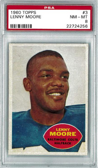 1960 Topps #3 Lenny Moore PSA 8