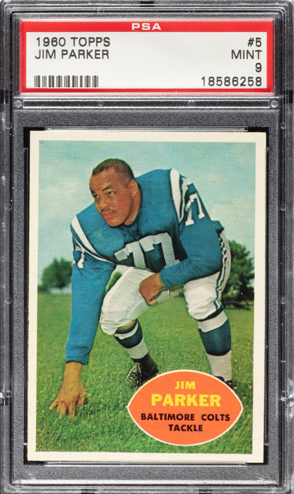 1960 Topps #5 Jim Parker PSA 9