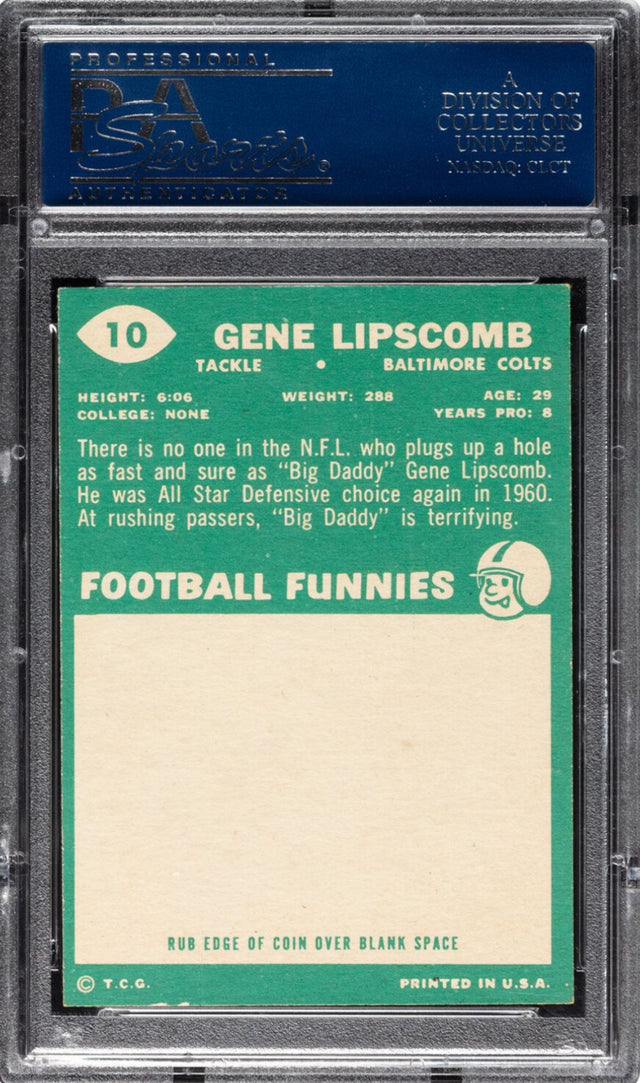 1960 Topps #10 Gene Lipscomb PSA NM-MT+ 8.5