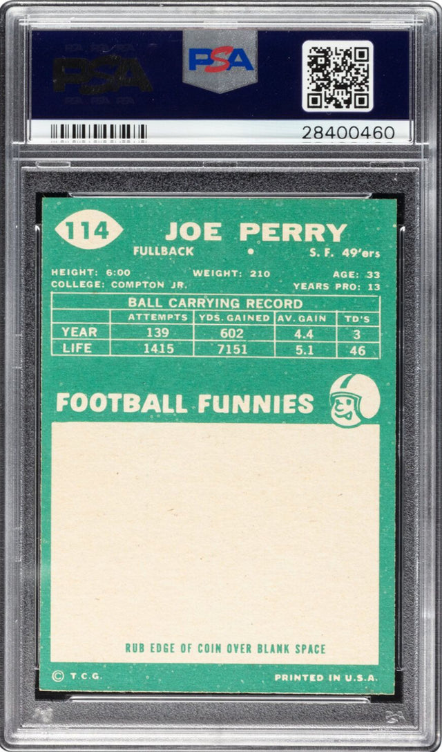 1960 Topps #114 Joe Perry PSA MINT 9