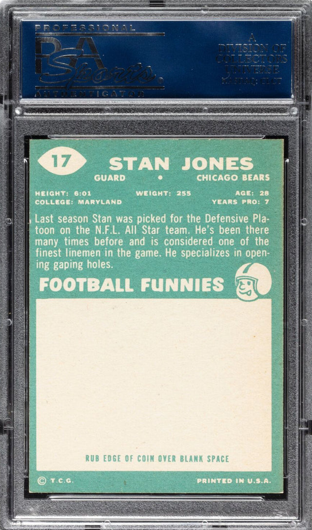 1960 Topps #17 Stan Jones PSA MINT 9
