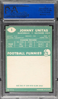 1960 Topps #1 Johnny Unitas PSA NM-MT 8