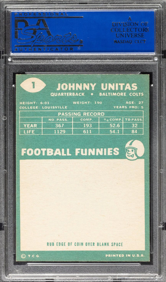 1960 Topps #1 Johnny Unitas PSA NM-MT 8
