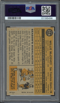 1960 Topps #316 Willie McCovey All-Star ROOKIE PSA NM-MT 8