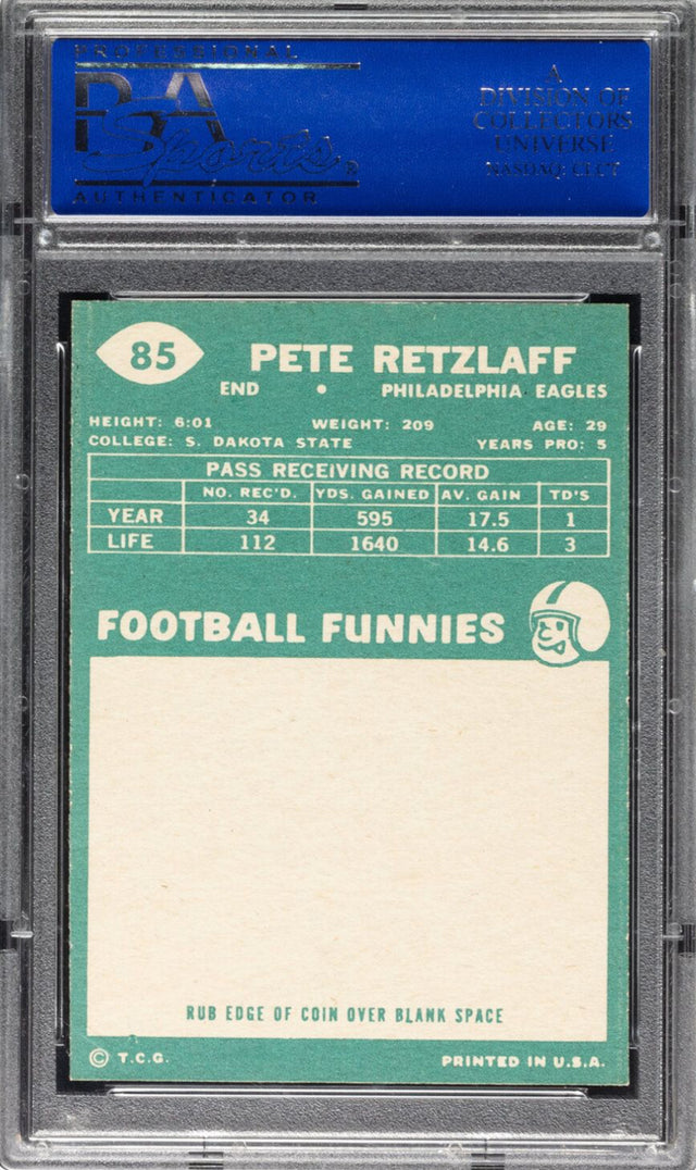 1960 Topps #85 Pete Retzlaff PSA MINT 9