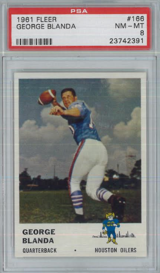 1961 Fleer #166 George Blanda PSA 8