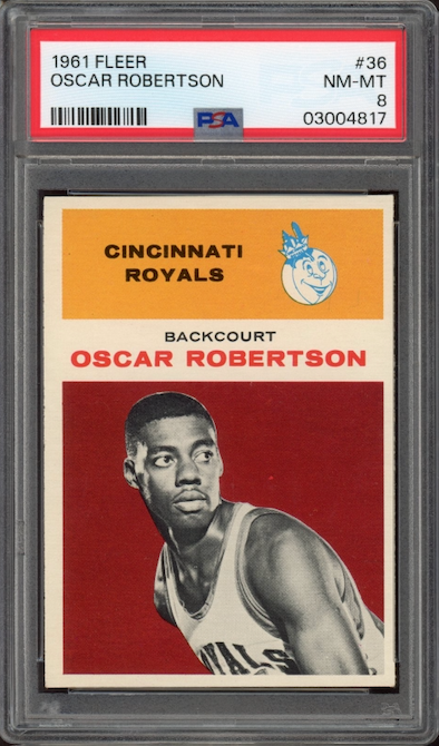 1961 Fleer #36 Oscar Robertson ROOKIE PSA NM-MT 8
