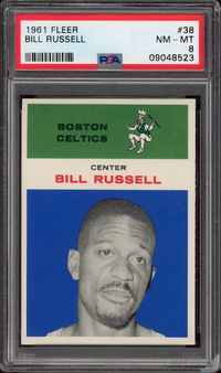 1961 Fleer #38 Bill Russell PSA NM-MT 8