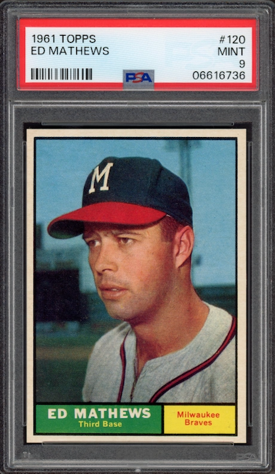 1961 Topps #120 Ed Matthews PSA MINT 9