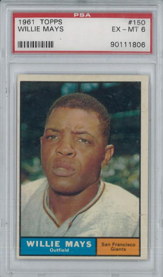 1961 Topps #150 Willie Mays PSA 6