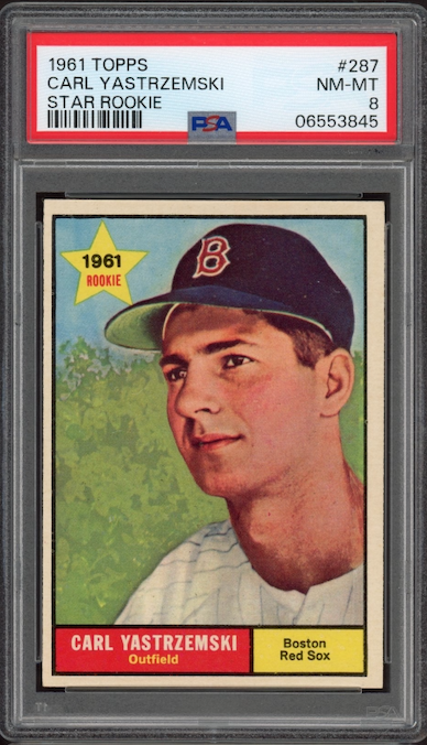 1961 Topps #287 Carl Yastrzemski Star Rookie PSA NM-MT 8