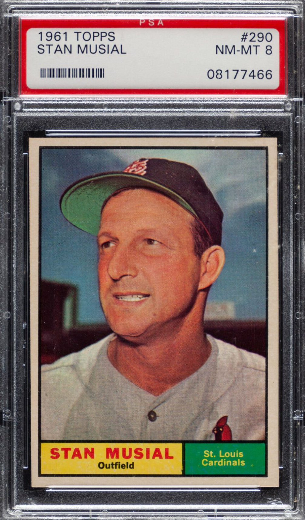 1961 Topps #290 Stan Musial PSA 8