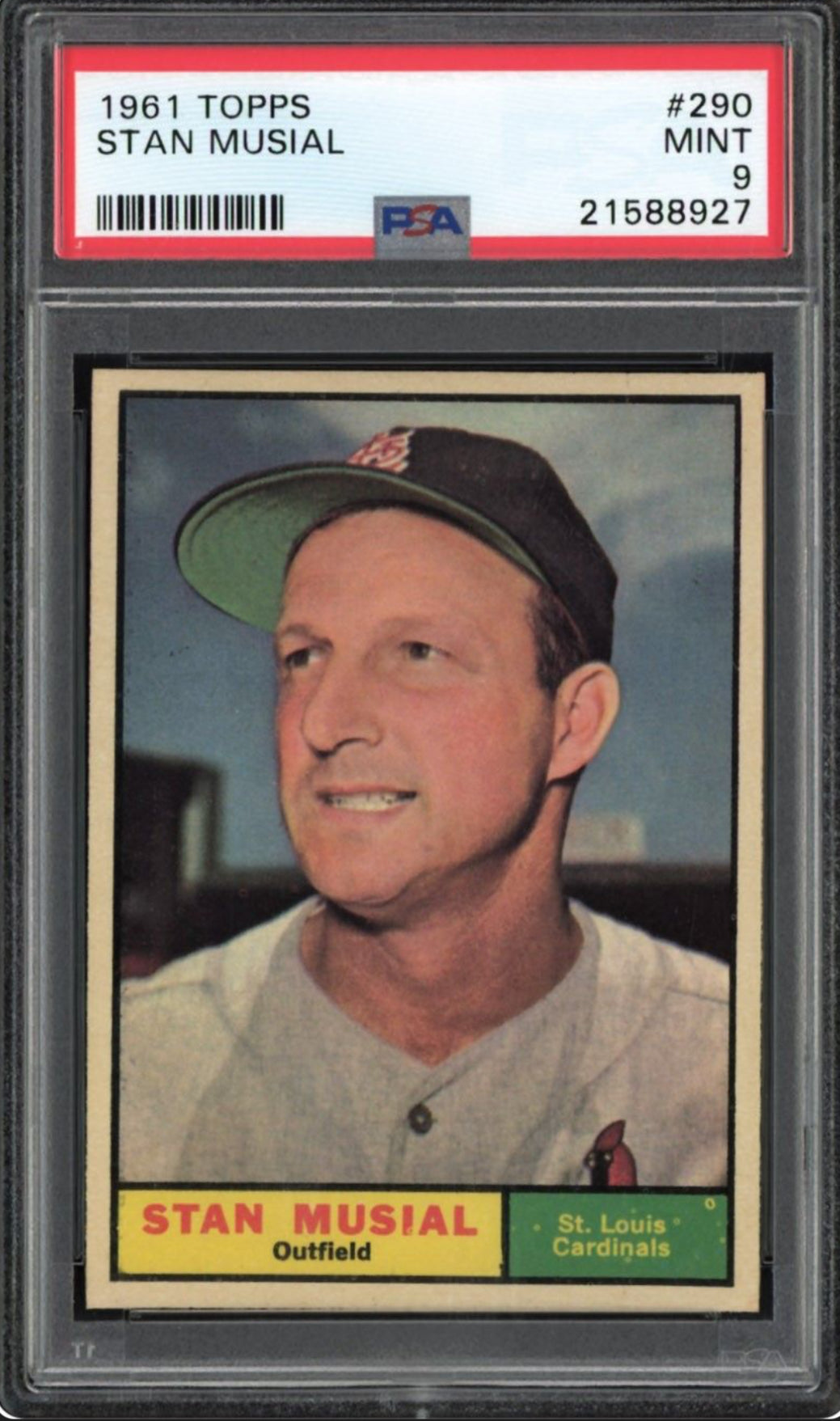 1961 Topps #290 Stan Musial PSA 9