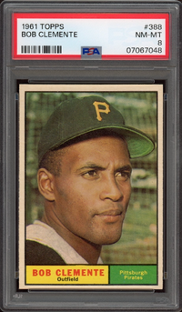 1961 Topps #388 Bob (Roberto) Clemente PSA NM-MT 8