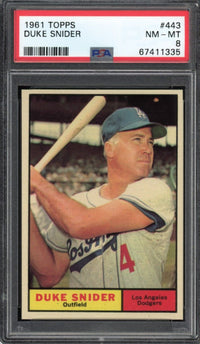 1961 Topps #443 Duke Snider PSA 8