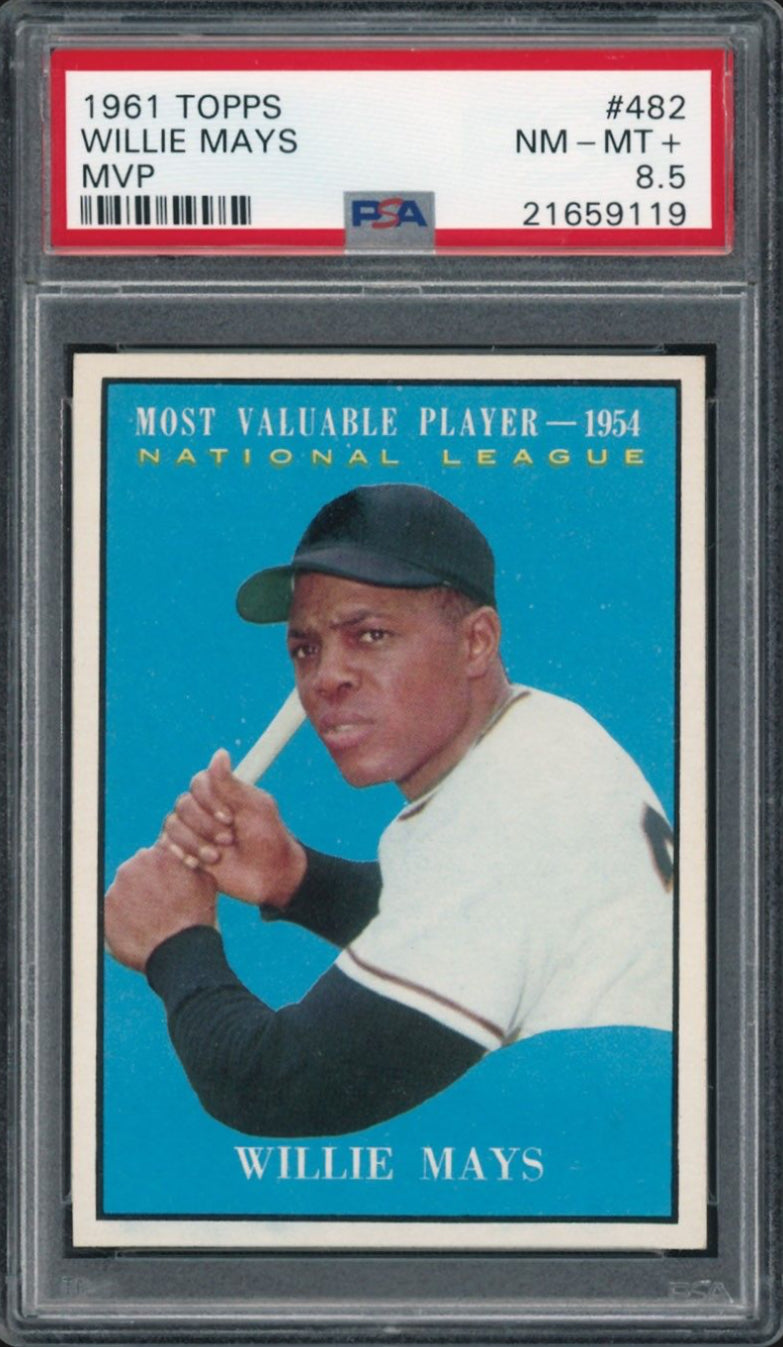 1961 Topps #482 Willie Mays MVP PSA NM-MT+ 8.5