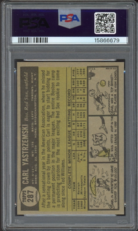 1961 Topps #287 Carl Yastrzemski Star Rookie PSA NM-MT+ 8.5