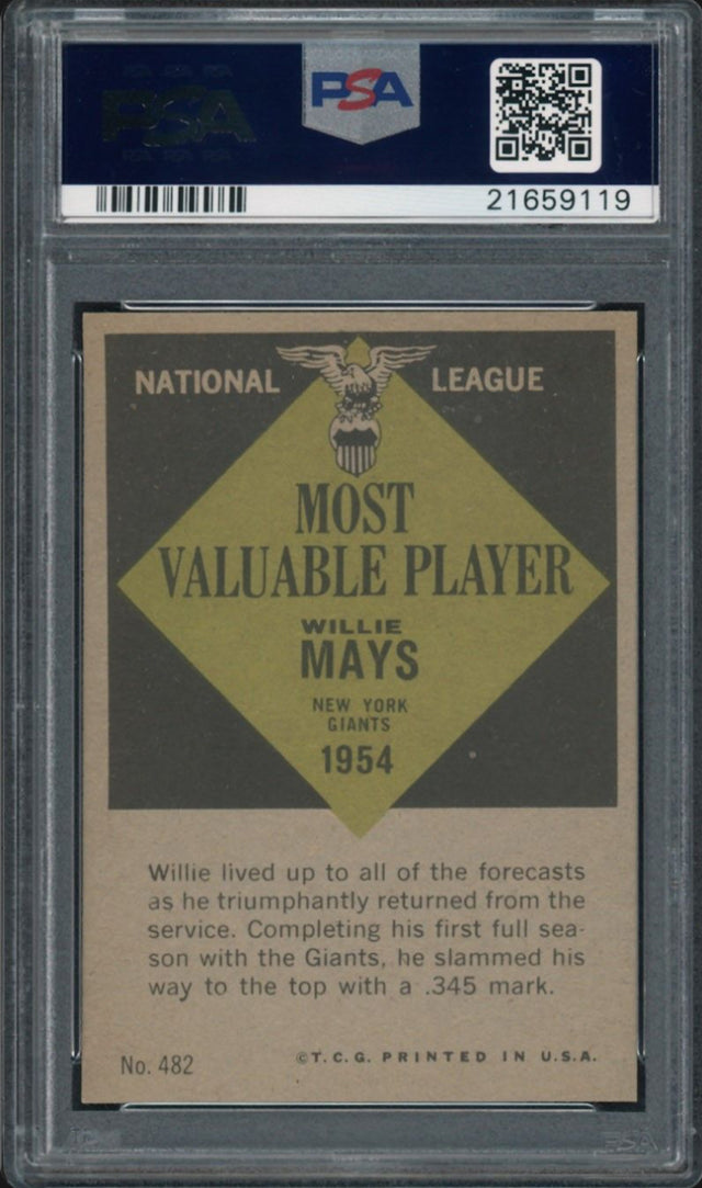 1961 Topps #482 Willie Mays MVP PSA NM-MT+ 8.5