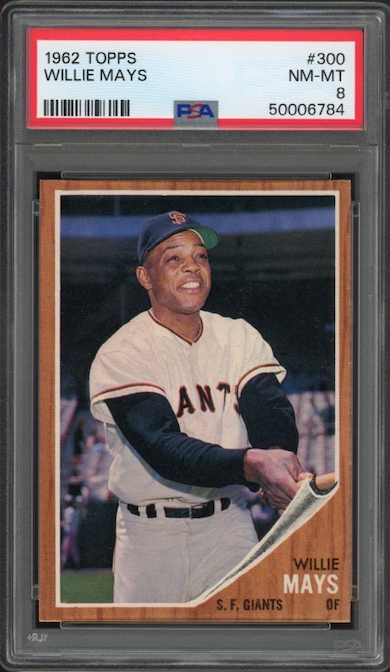 1962 Topps #300 Willie Mays PSA NM-MT 8