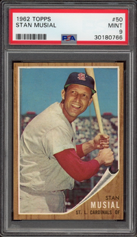 1962 Topps #50 Stan Musial PSA MINT 9