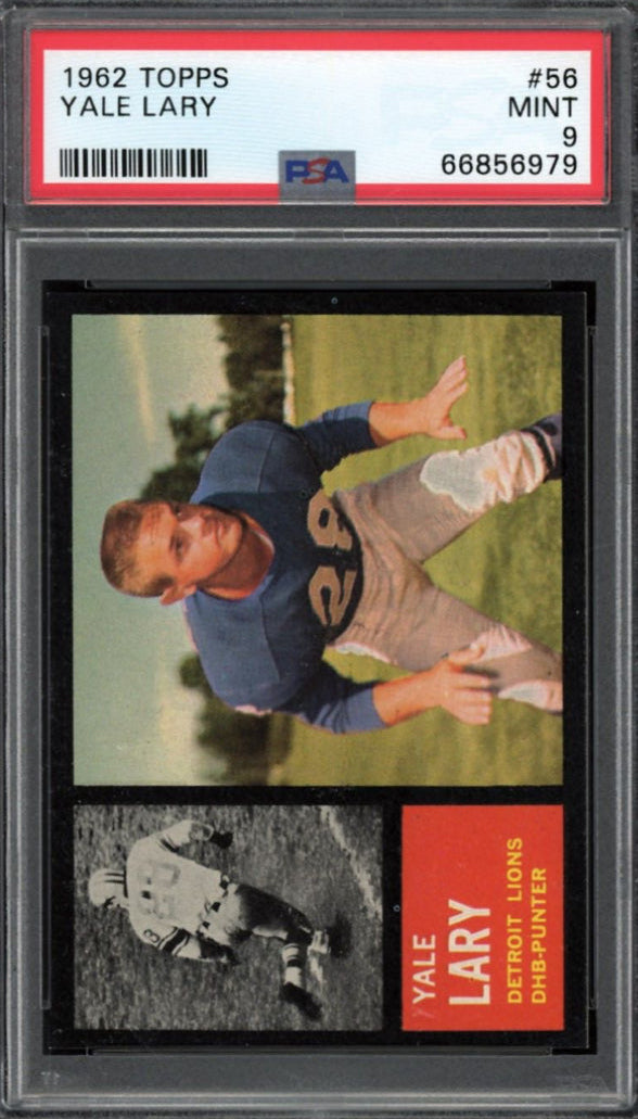 1962 Topps #56 Yale Lary PSA 9