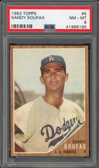 1962 Topps #5 Sandy Koufax PSA NM-MT 8