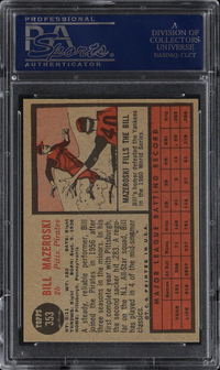 1962 Topps #353 Bill Mazeroski PSA NM-MT 8