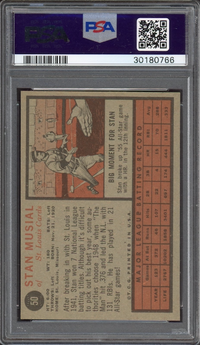 1962 Topps #50 Stan Musial PSA MINT 9