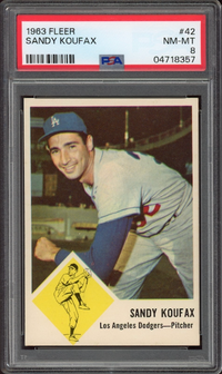 1963 Fleer #42 Sandy Koufax PSA NM-MT 8
