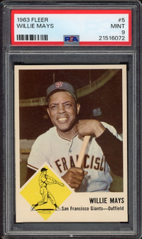 1963 Fleer #5 Willie Mays PSA MINT 9