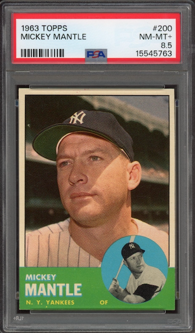 1963 Topps #200 Mickey Mantle PSA NM-MT+ 8.5