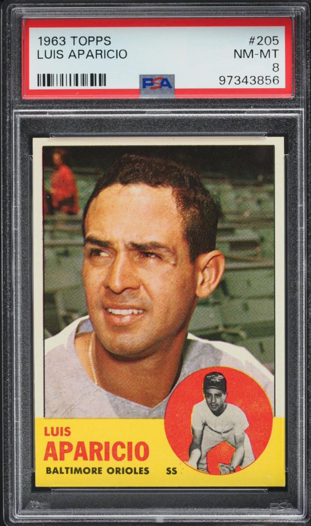 1963 Topps #205 Luis Aparicio PSA 9