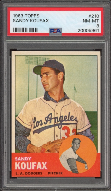 1963 Topps #210 Sandy Koufax PSA NM-MT 8