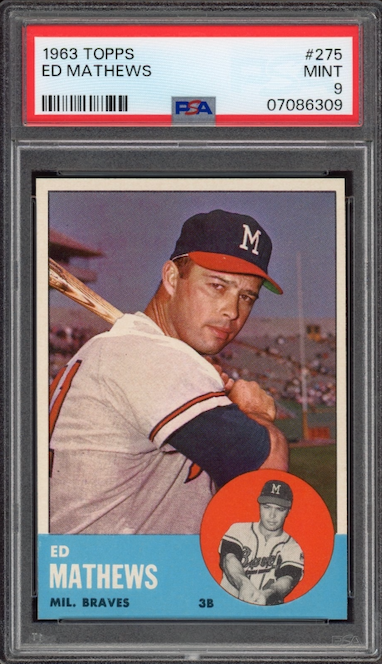 1963 Topps #275 Ed Matthews PSA MINT 9