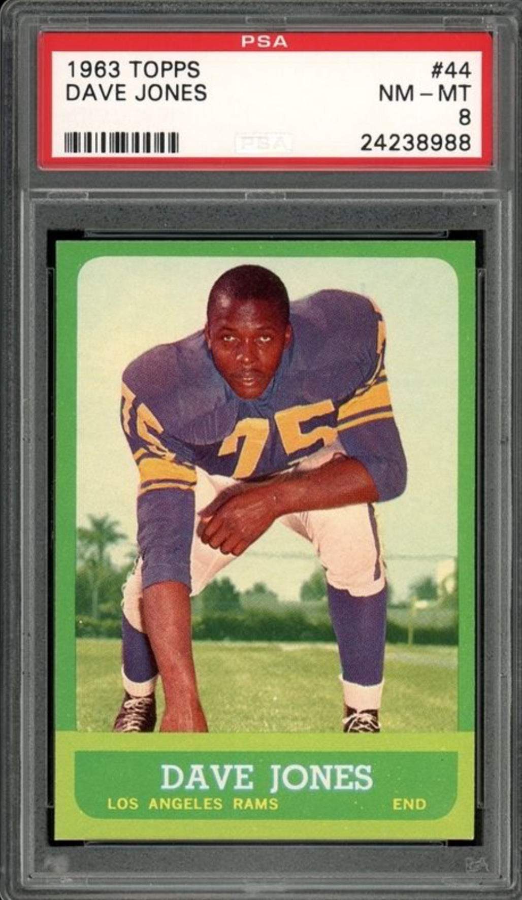 1963 Topps #44 Dave Jones PSA 8