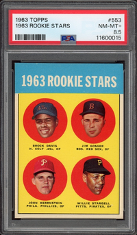 1963 Topps #553 1963 Rookie Stars Wille Stargell ROOKIE PSA NM-MT+ 8.5