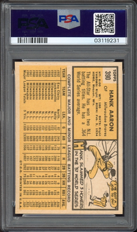 1963 Topps #390 Hank Aaron PSA NM-MT 8