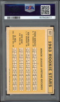 1963 Topps #537 1963 Rookie Stars Pete Rose ROOKIE PSA EX 5