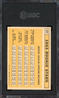 1963 Topps #537 1963 Rookie Stars Pete Rose ROOKIE SGC MINT 9