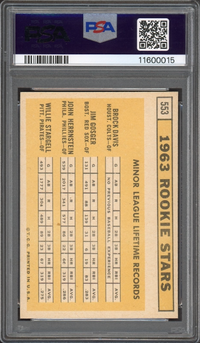 1963 Topps #553 1963 Rookie Stars Wille Stargell ROOKIE PSA NM-MT+ 8.5