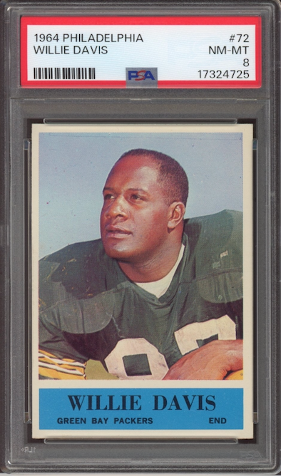 1964 Philadelphia #72 Willie Davis ROOKIE PSA NM-MT 8