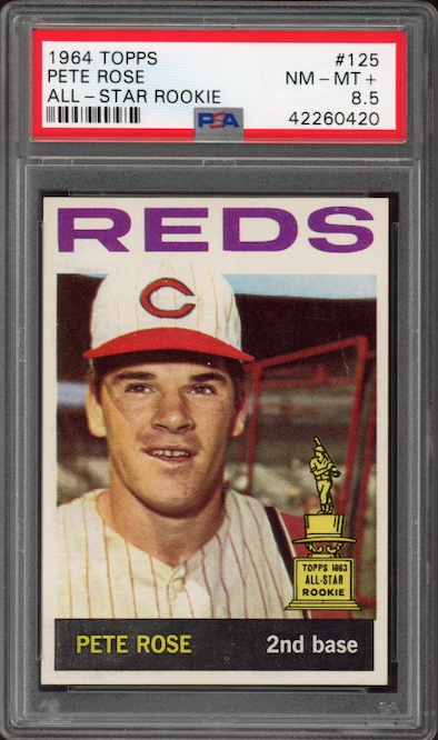 1964 Topps #125 Pete Rose All-Star Rookie PSA NM-MT+ 8.5