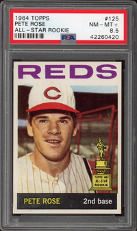 1964 Topps #125 Pete Rose All-Star Rookie PSA NM-MT+ 8.5