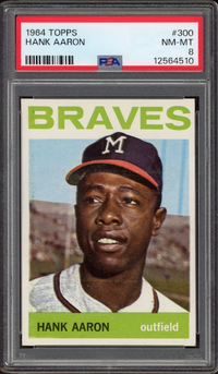 1964 Topps #300 Hank Aaron PSA NM-MT 8
