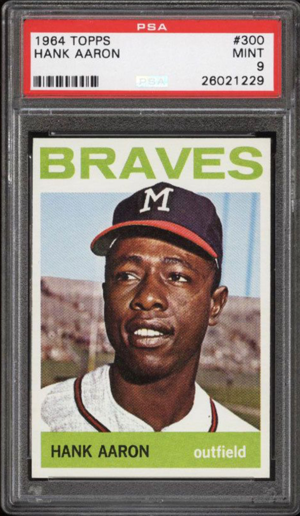 1964 Topps #300 Hank Aaron PSA 9