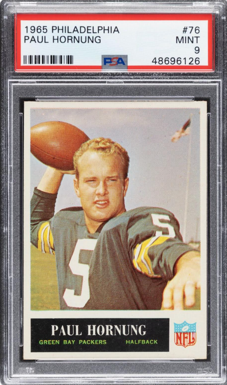 1965 Philadelphia #76 Paul Hornung PSA 9